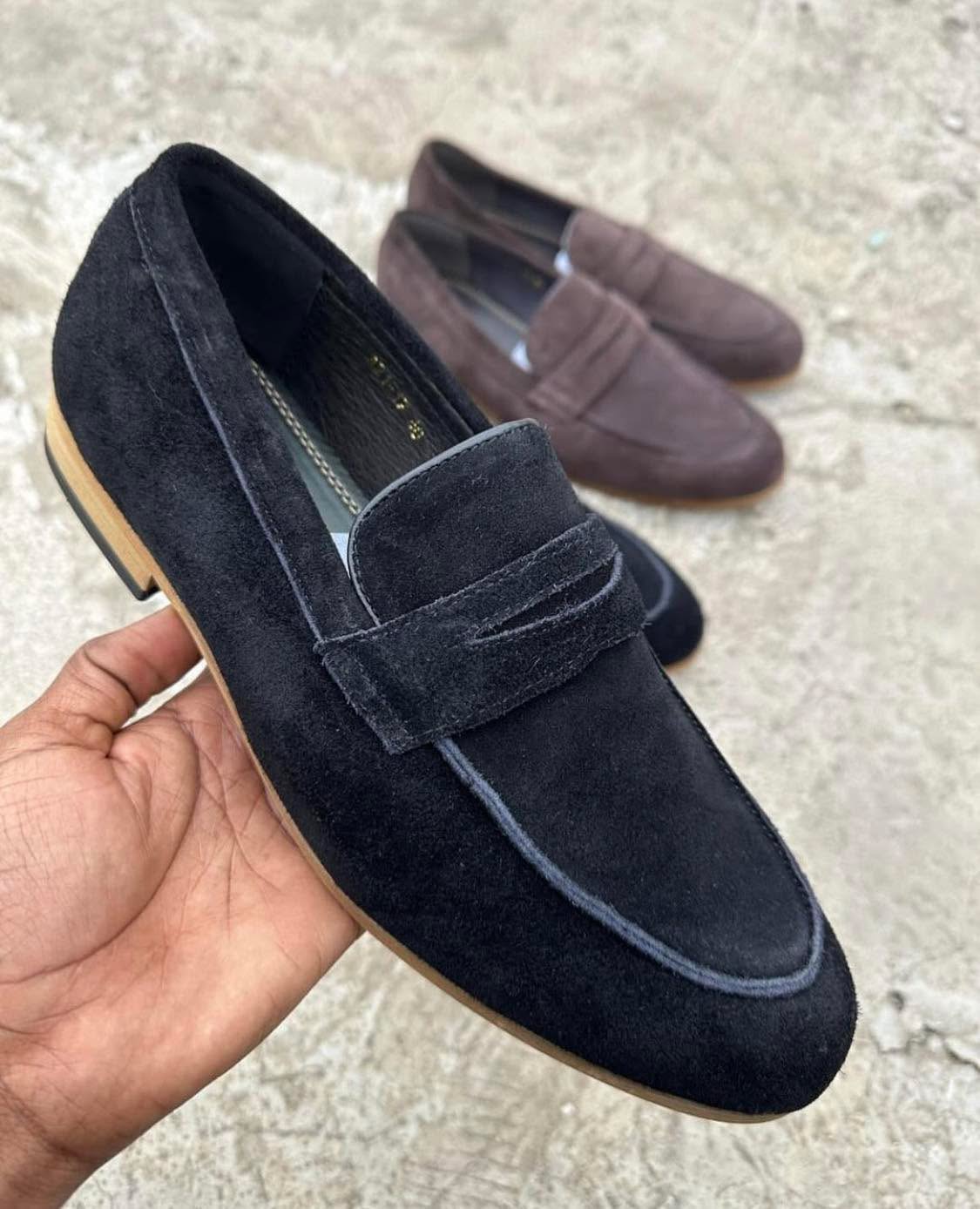 Billionaire Suede Loafer Black