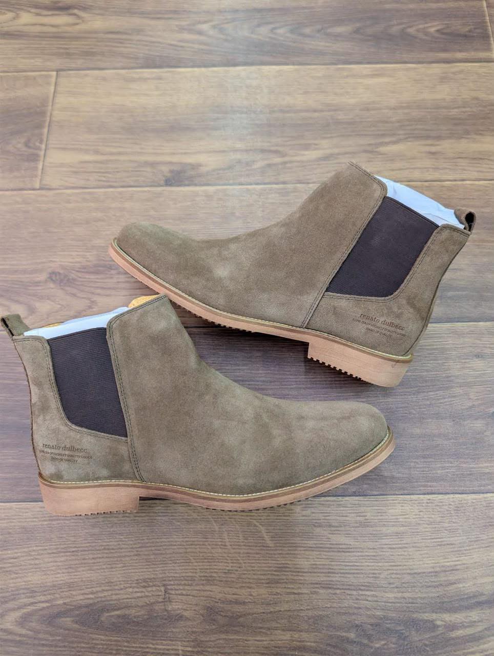 Renato Dulbecc Suede Chelsea Boot Taupe