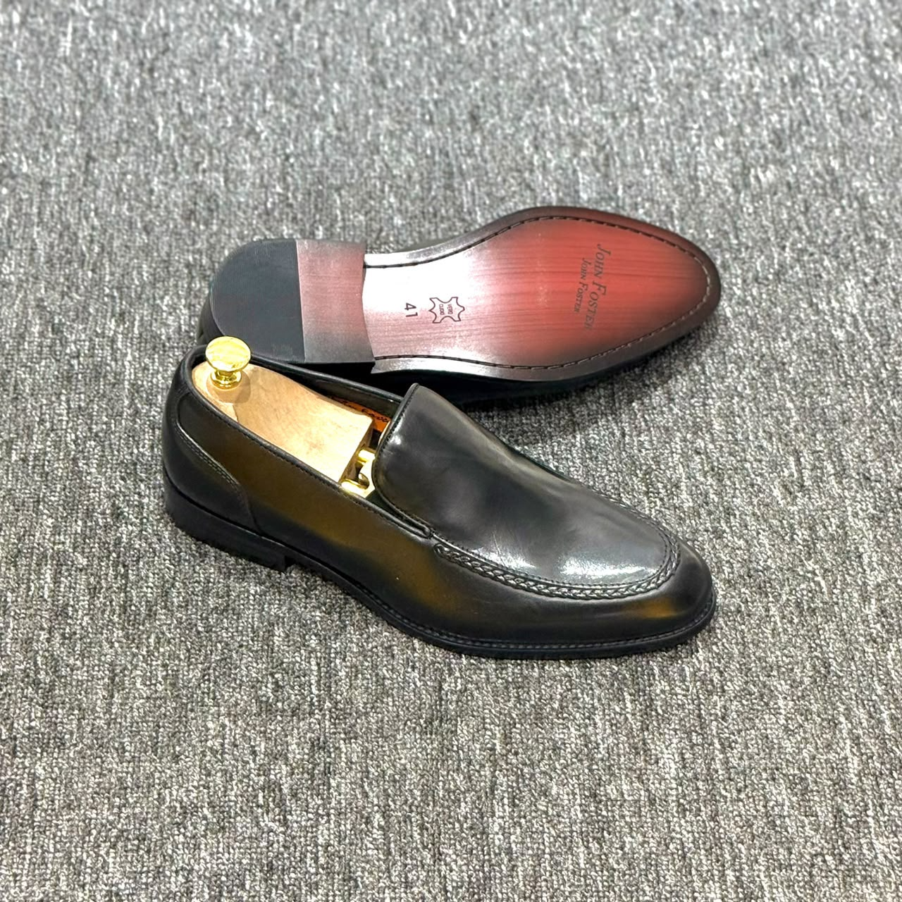 John Foster Classic Slip-On Loafer Black