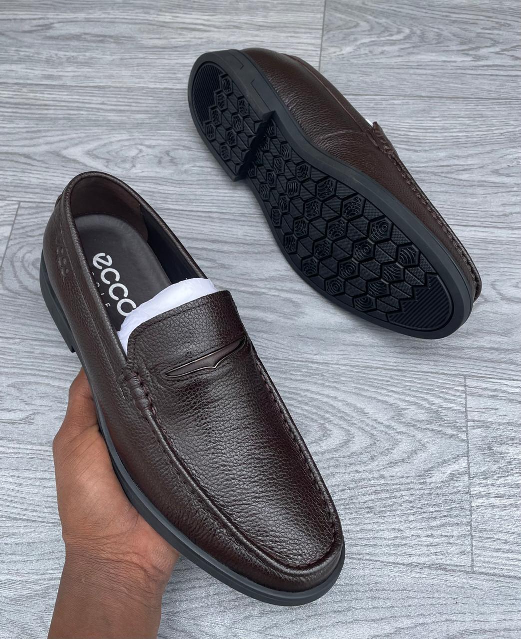 Ecco Leather Loafer Dark Brown