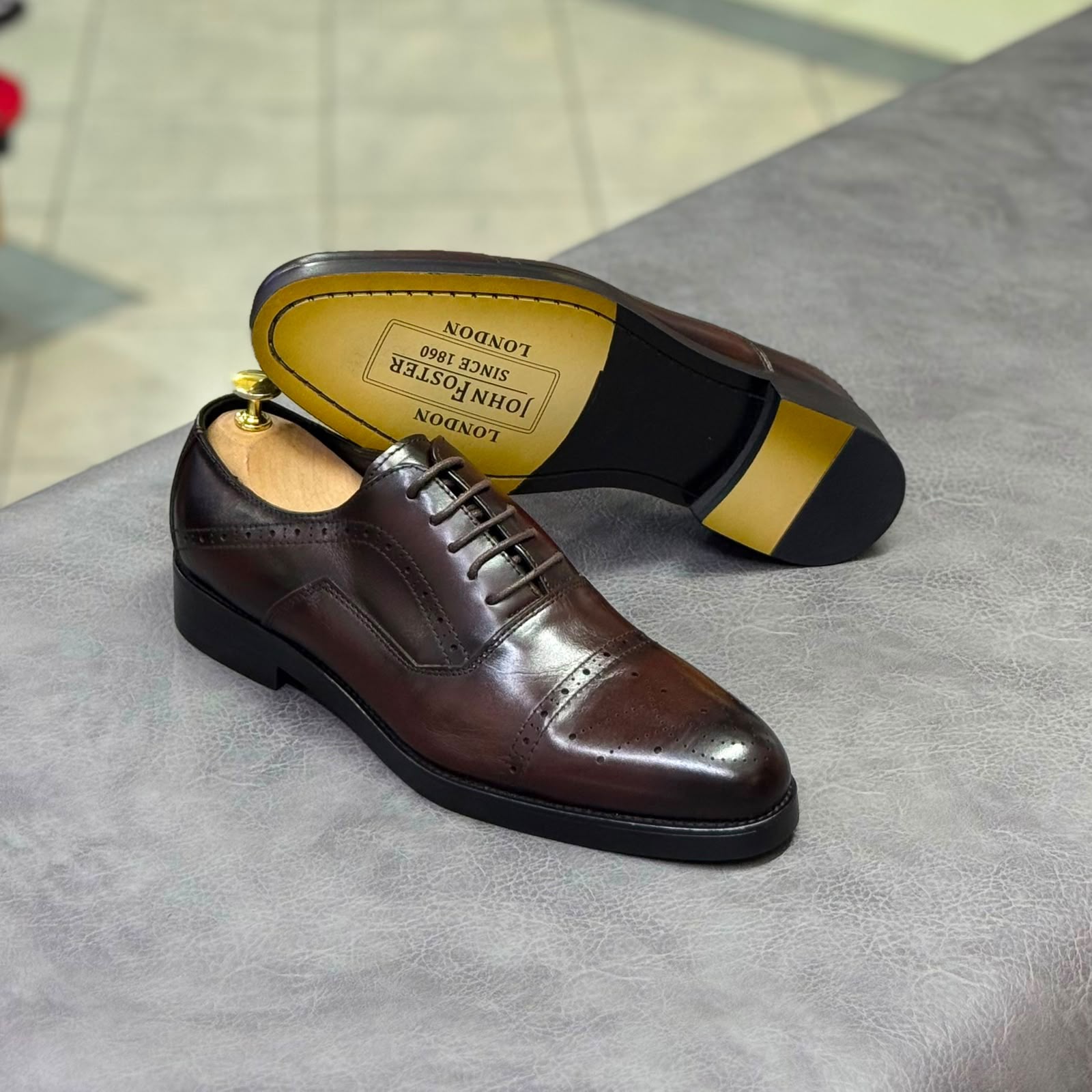 John Foster Brogue Oxford Brown