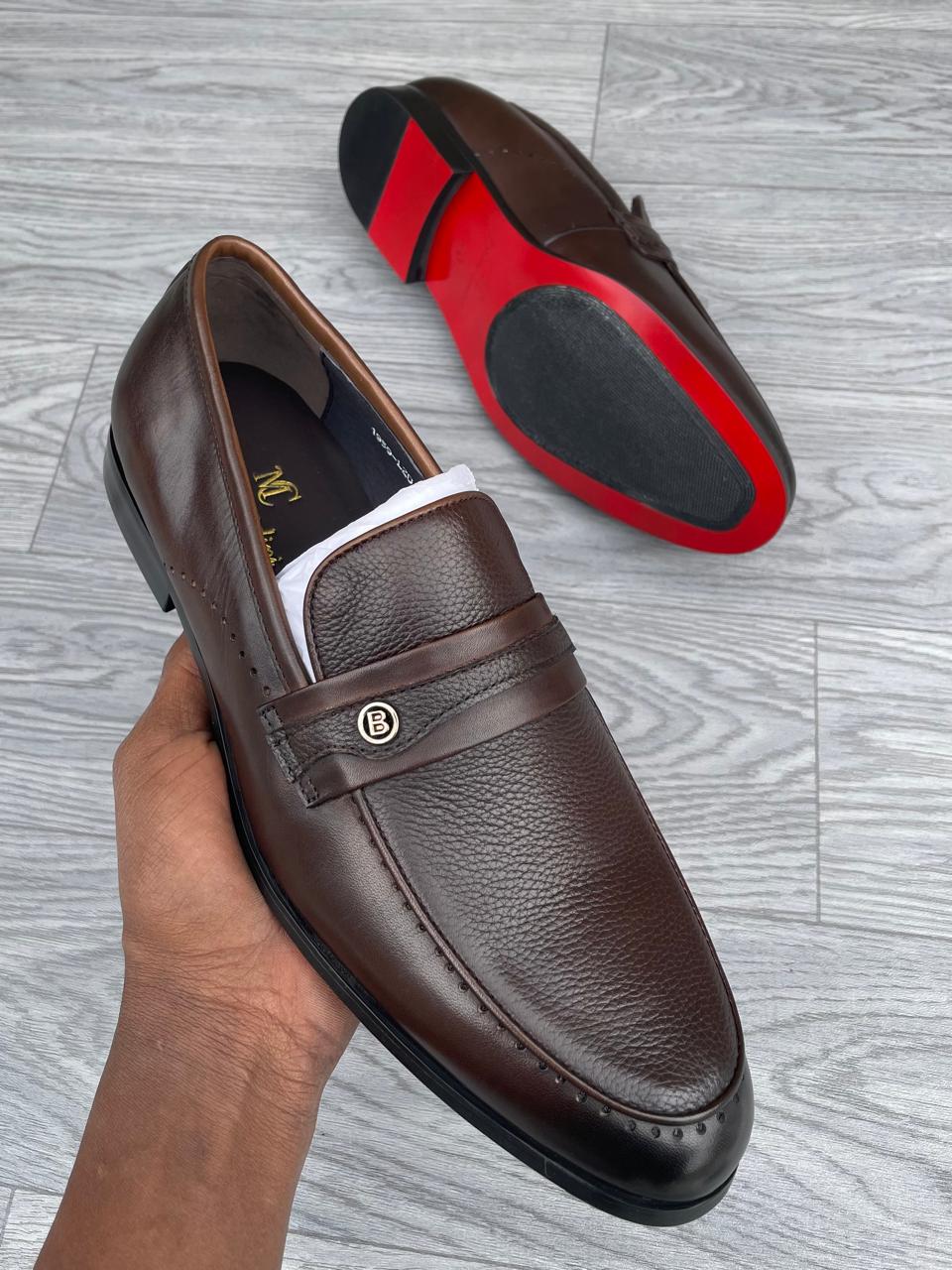 Marco Cardin Textured Loafer Dark Brown