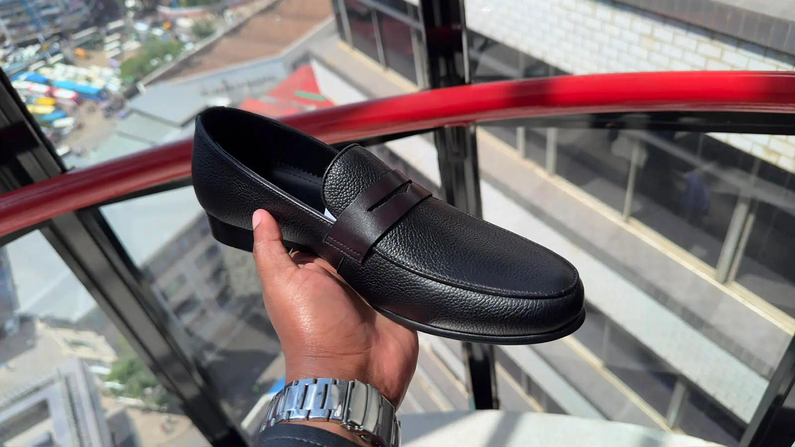Richwanaz Black Penny Loafer