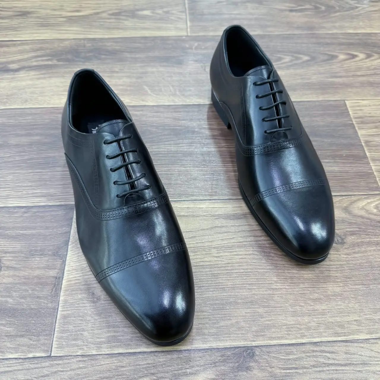 Billionaire-classic-cap-toe-leather-shoes-black