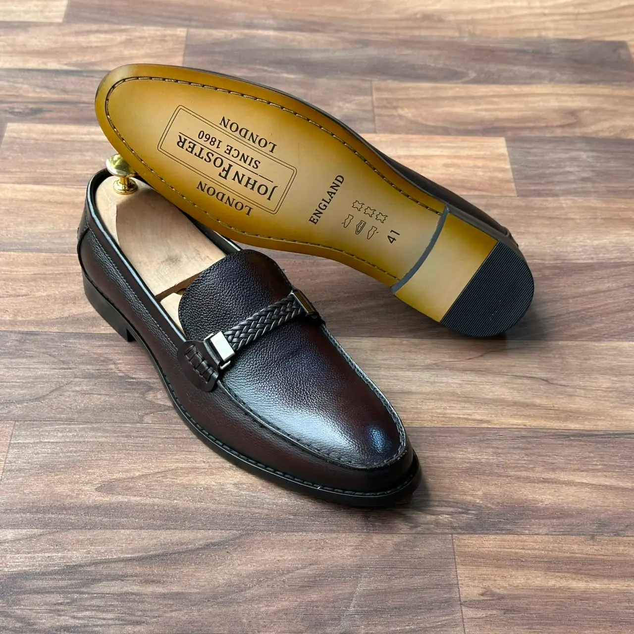 John Foster Dark Brown Horsebit Loafer