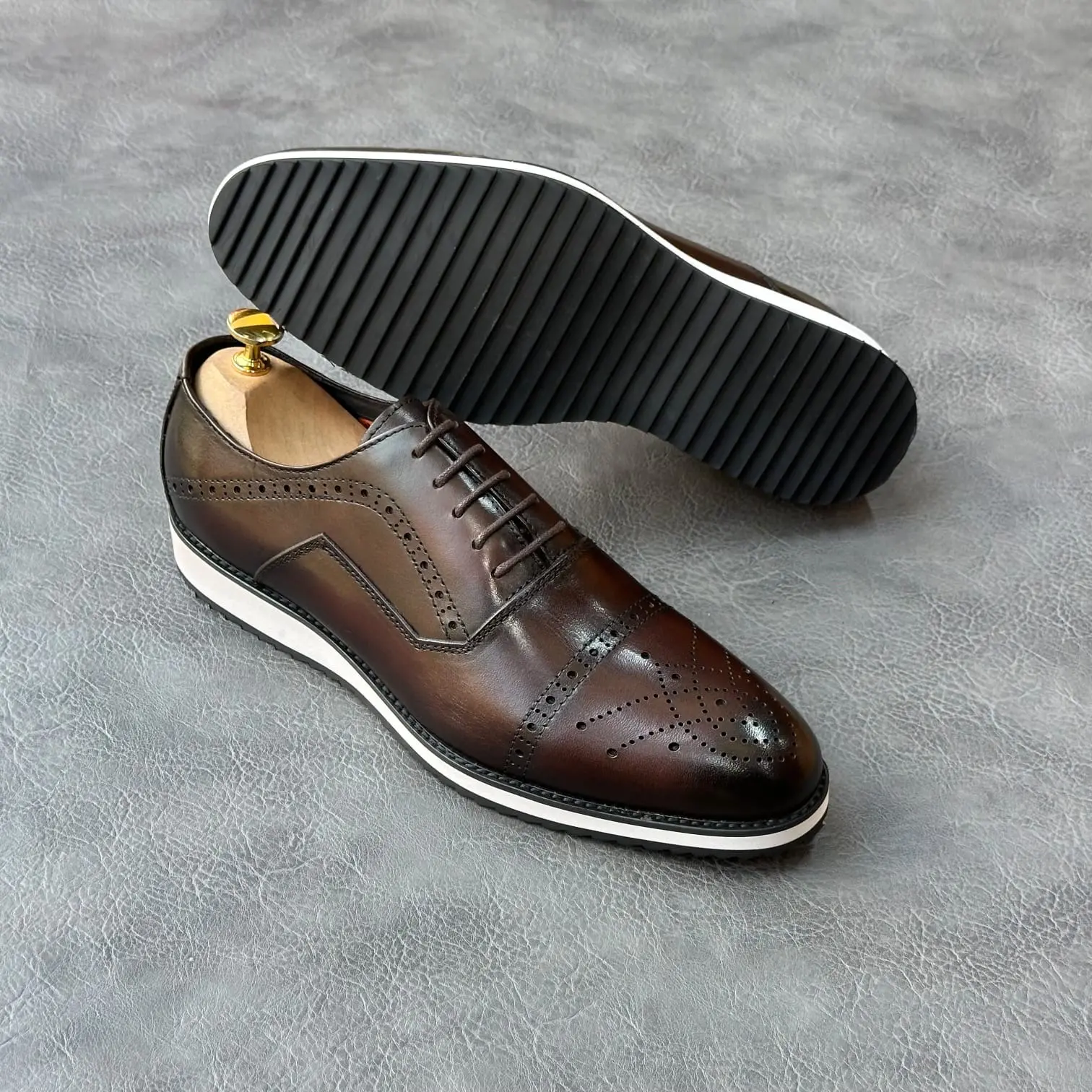 John Foster Brown Brogue Derby Shoes